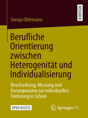 cover image of Berufliche Orientierung zwischen Heterogenität und Individualisierung
